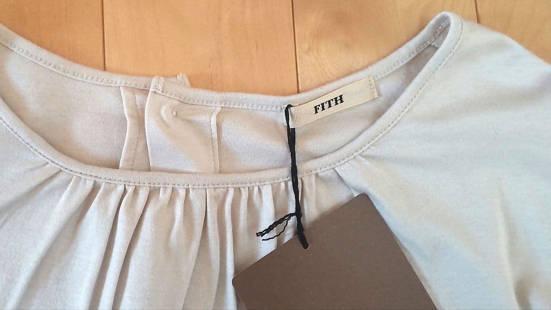 【新品】FITH　シルケットスムース ギャザー 長袖プルオーバー