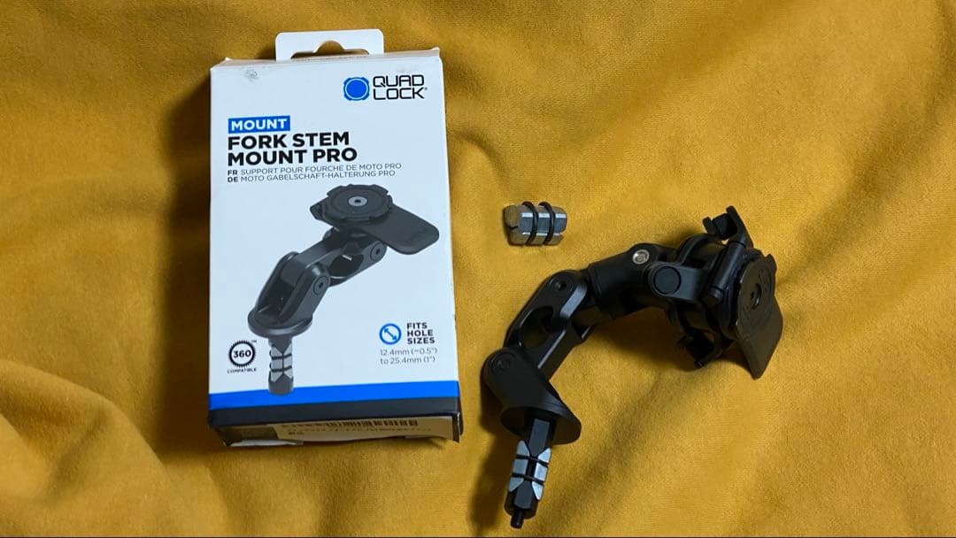 QUAD LOCK フォークステムマウント +延長コネクタ+防振モジュール