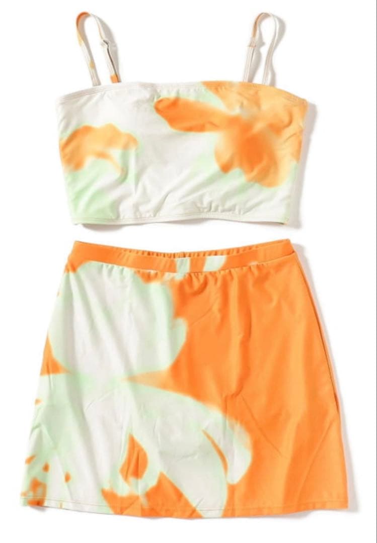 PISCESS / Flower Tube Top Skirt Set水着セット