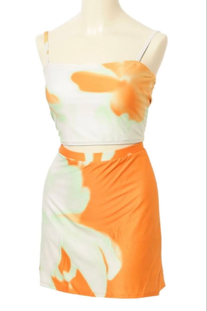 PISCESS / Flower Tube Top Skirt Set水着セット