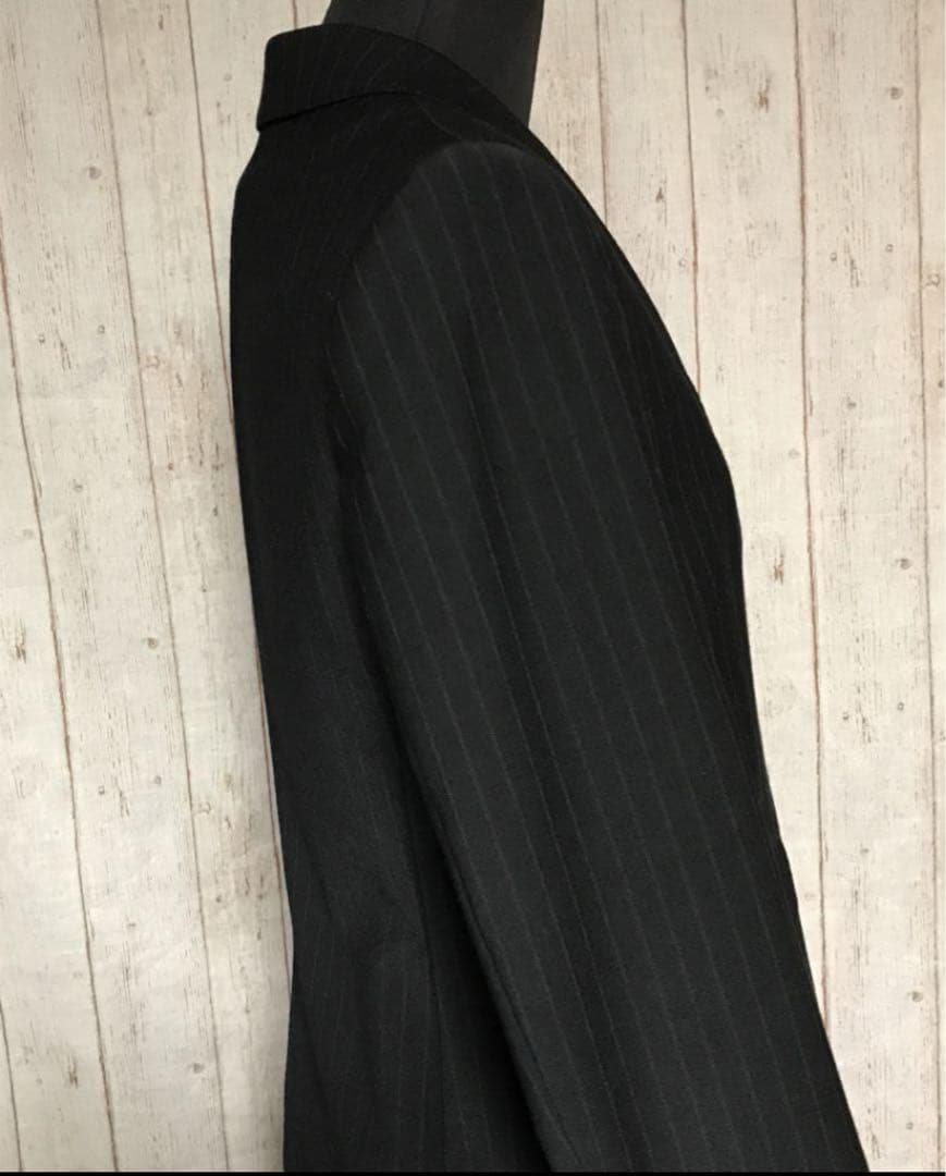 美品！定価57200円23区 ジャケット スカートスーツ40 ブラックストライプ
