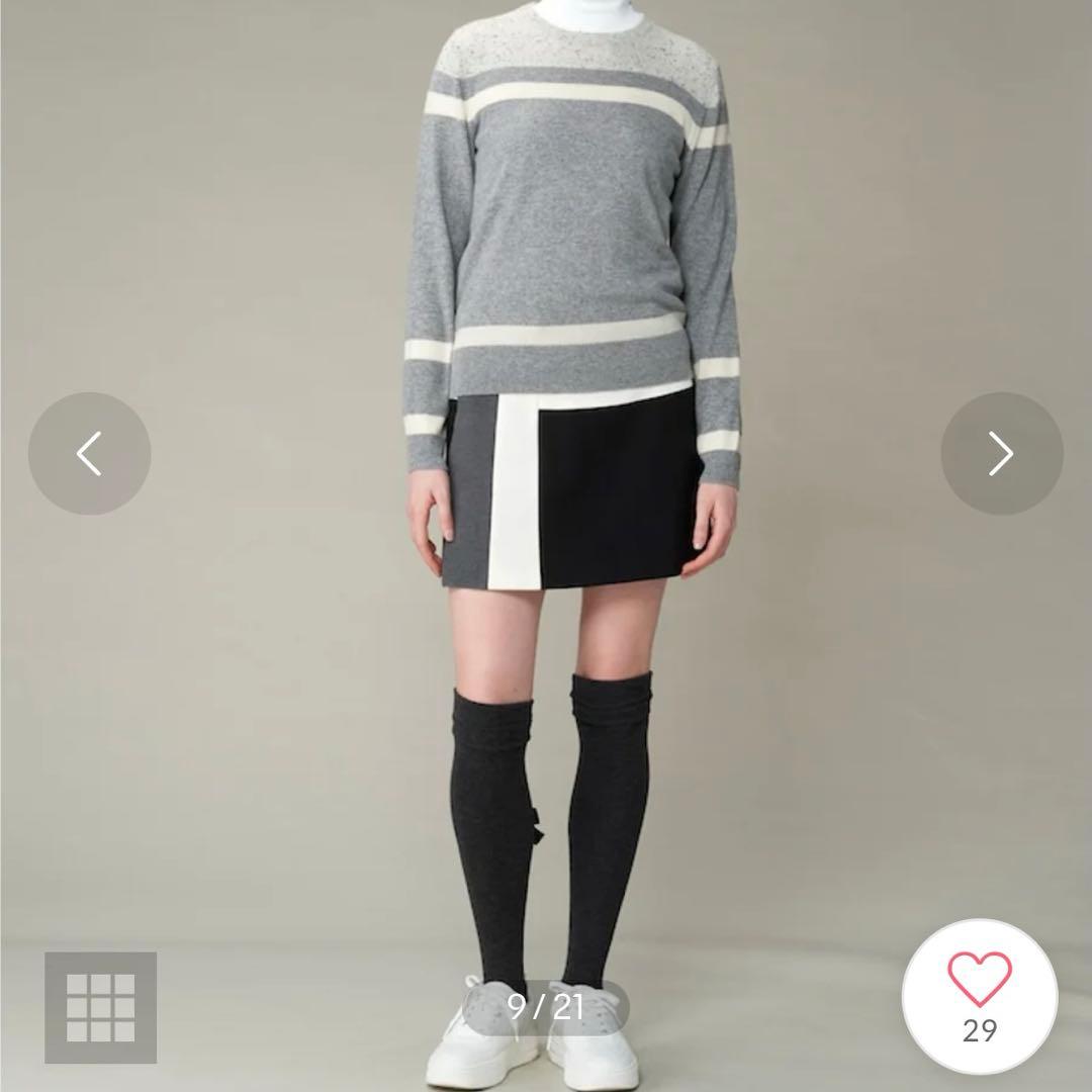 【美品】ランバン スポール カラーブロックスカート サイズ38 Mサイズ