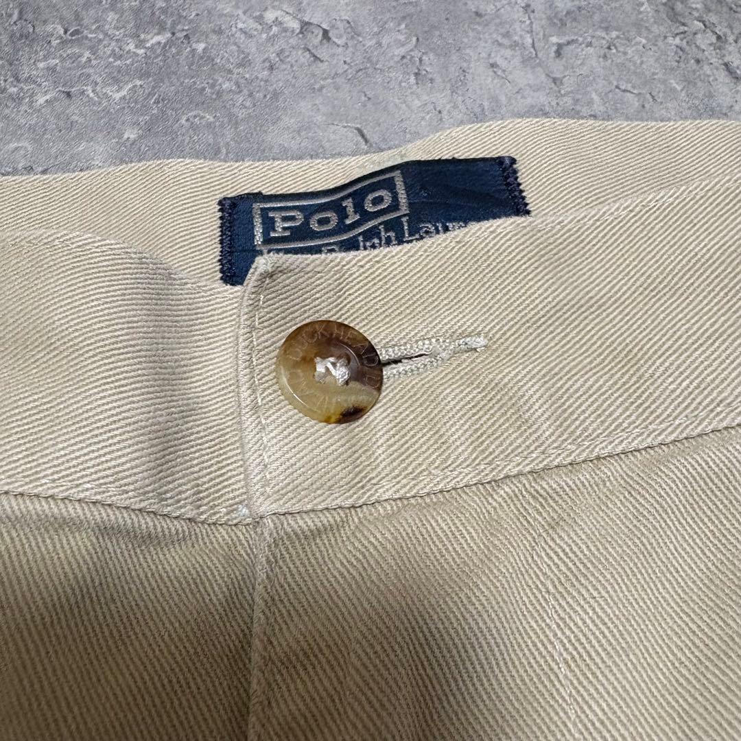 90s ポロバイラルフローレン　USA製 ポロチノ　チノパン　初期タグ　w42