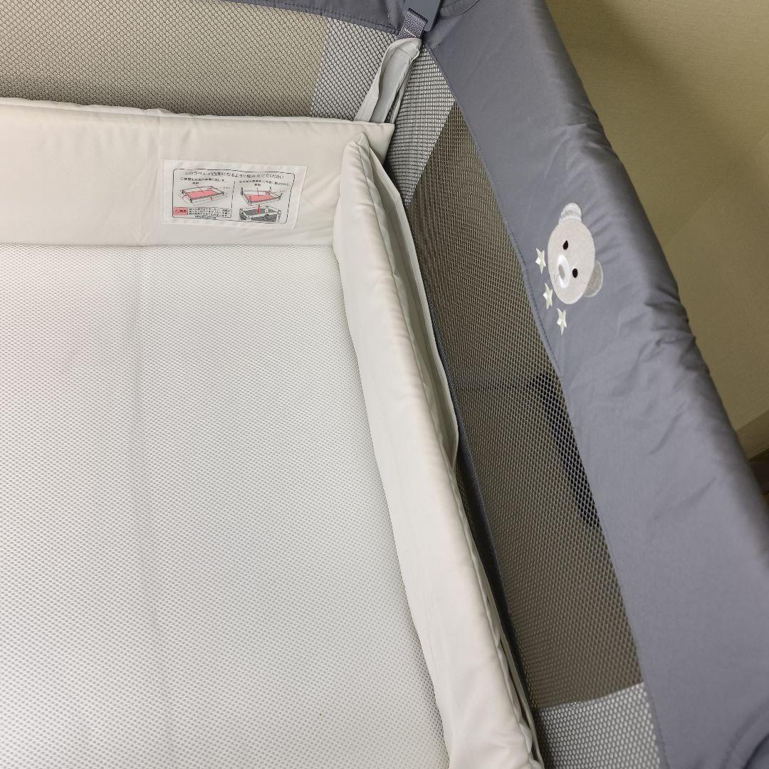 ぷー【処分セール中】Apricaベビーベッド ココネルエアー グレーベアー2