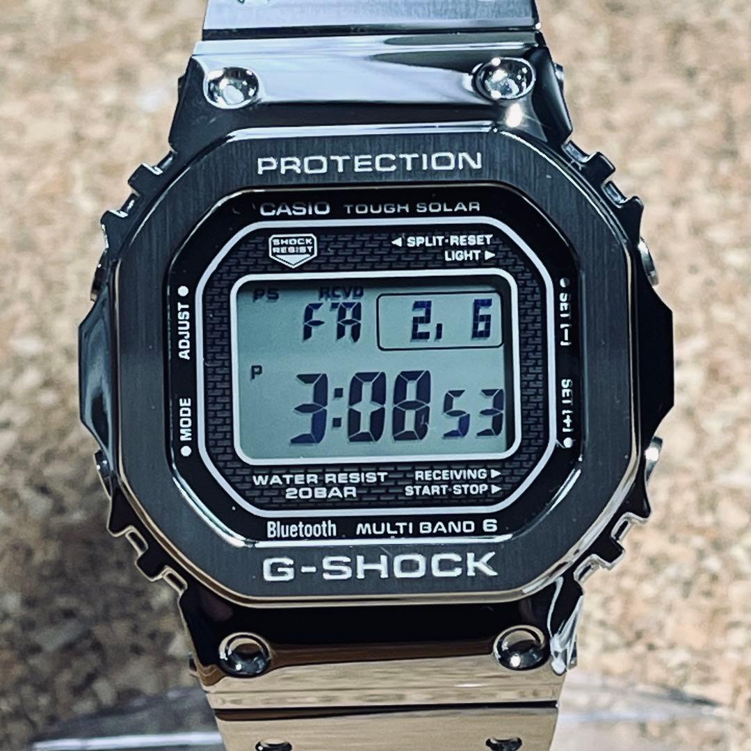 美品カシオGーSHOCK/GMWーB5000Dー1JAソーラー電波フルメタル