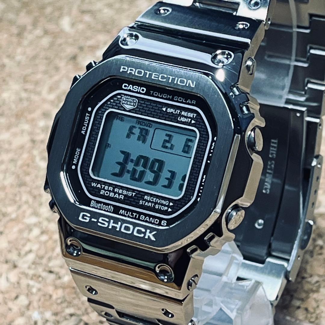 美品カシオGーSHOCK/GMWーB5000Dー1JAソーラー電波フルメタル