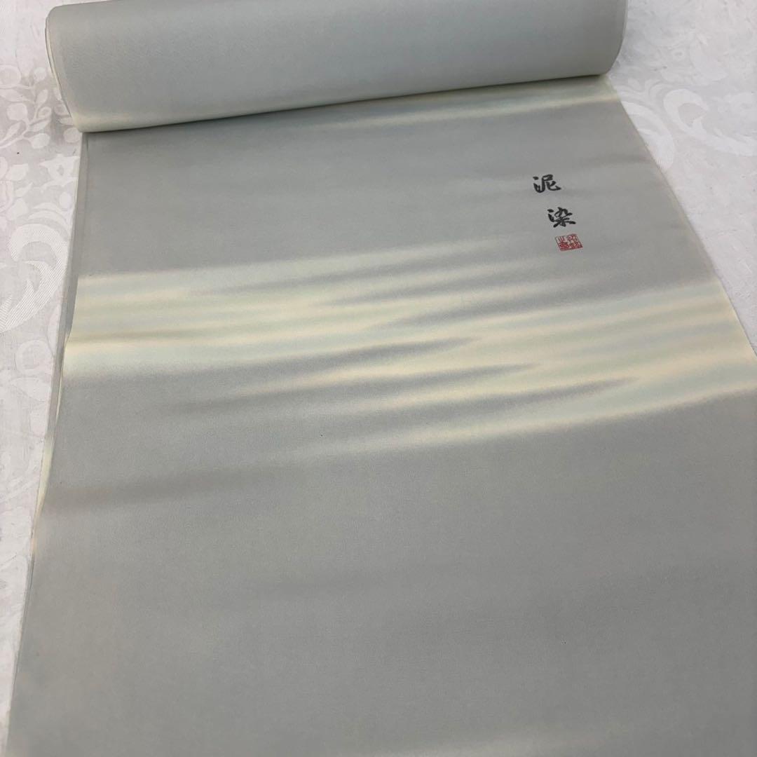 最終価格‼︎長襦袢地　福井泥染反物　絹100% 未使用