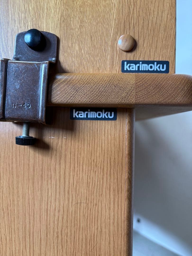 3/3 カリモク家具　ワゴン(机本体、本棚、ワゴンセットで販売希望)