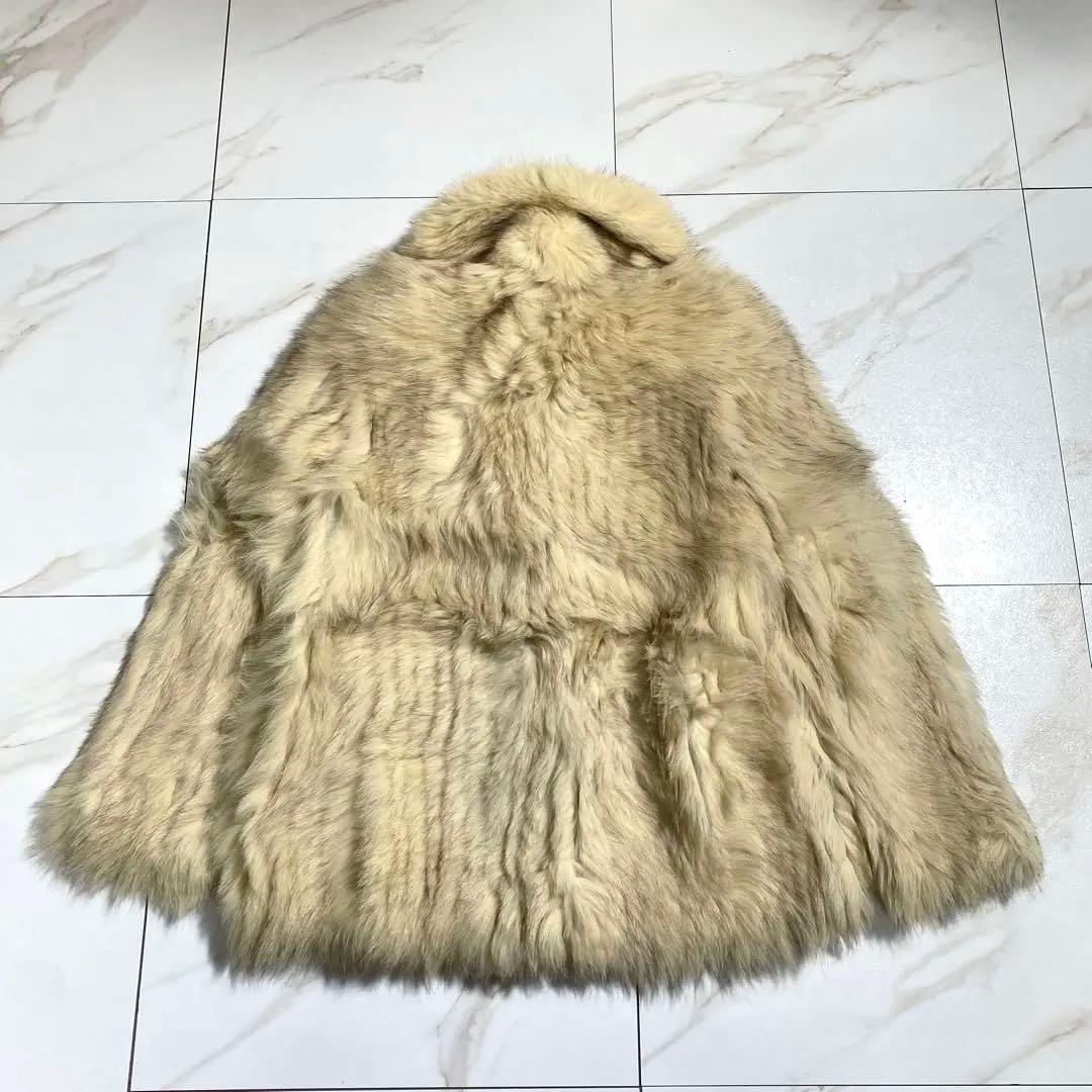 銀サガ サガフォックスファーコート もふもふ　高級毛皮 大きいサイズ XL