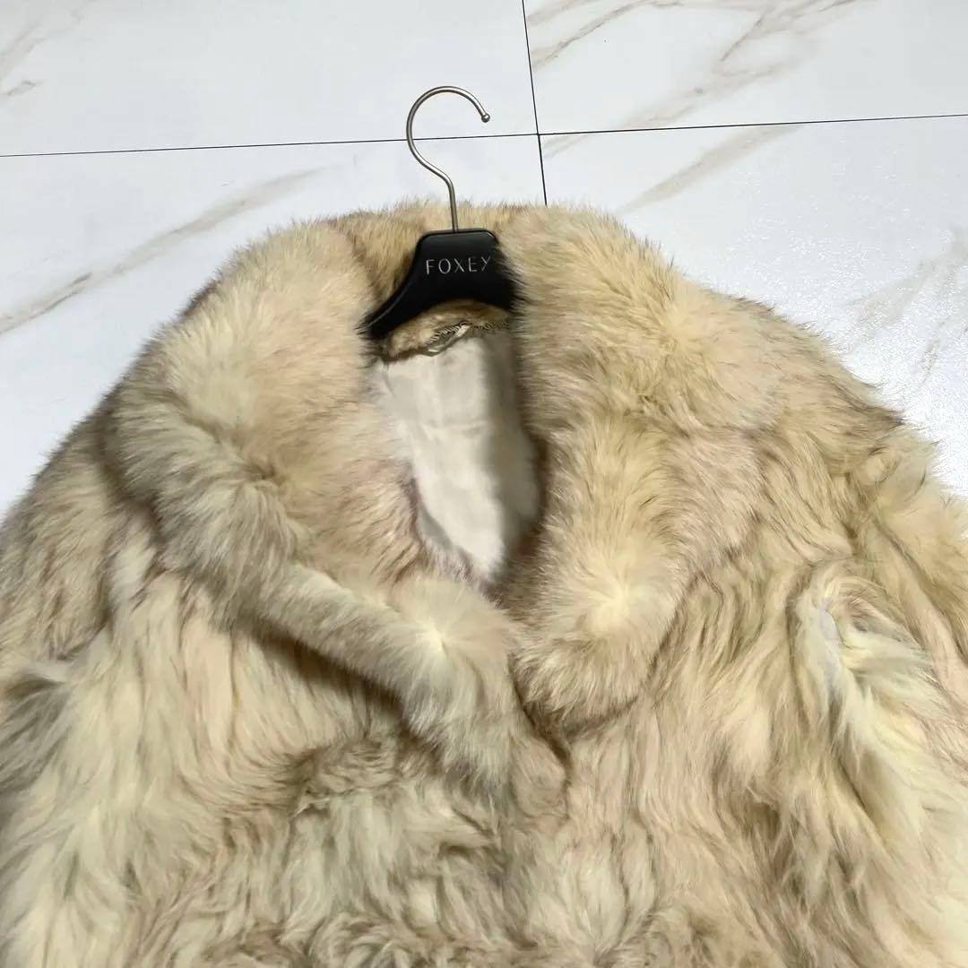 銀サガ サガフォックスファーコート もふもふ　高級毛皮 大きいサイズ XL