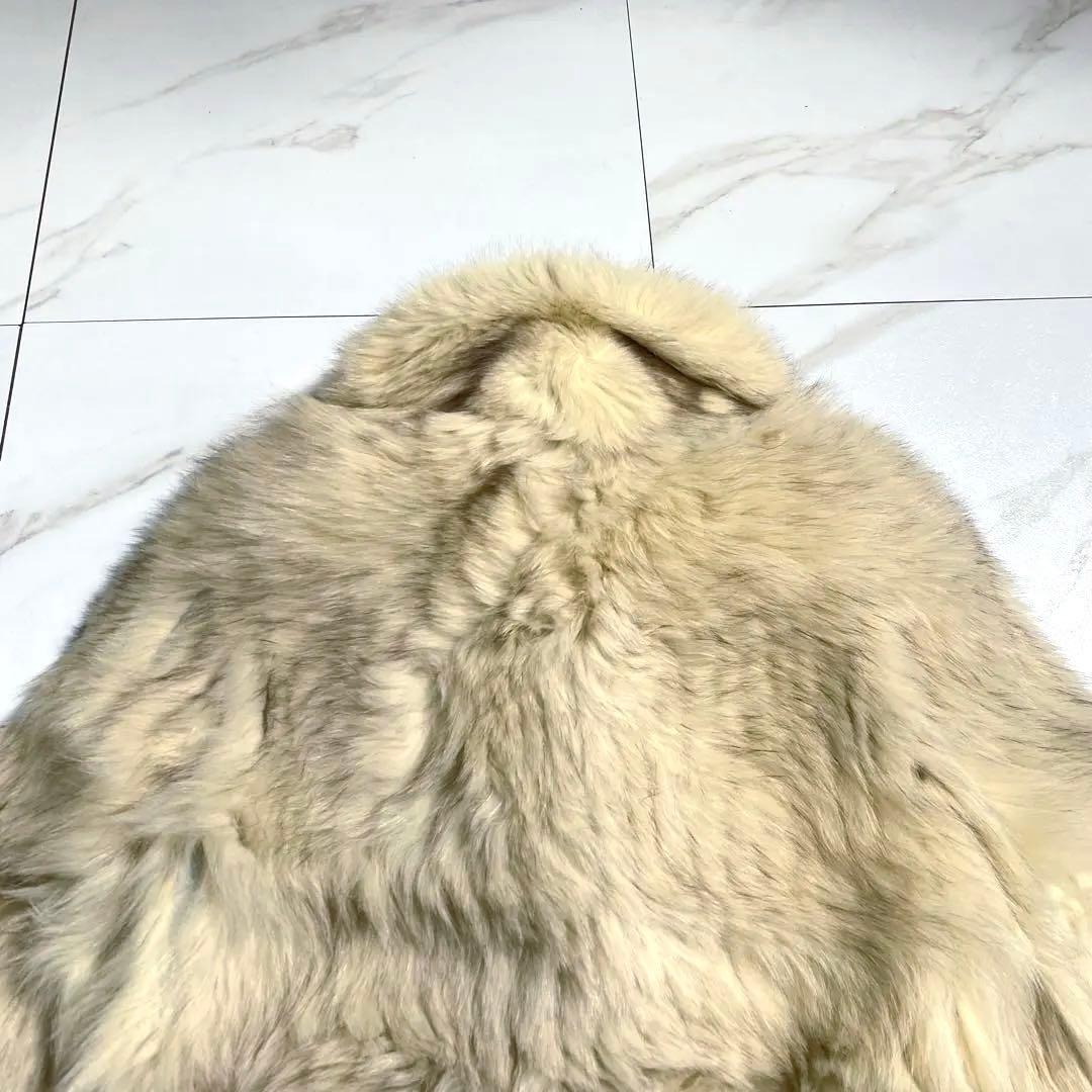 銀サガ サガフォックスファーコート もふもふ　高級毛皮 大きいサイズ XL