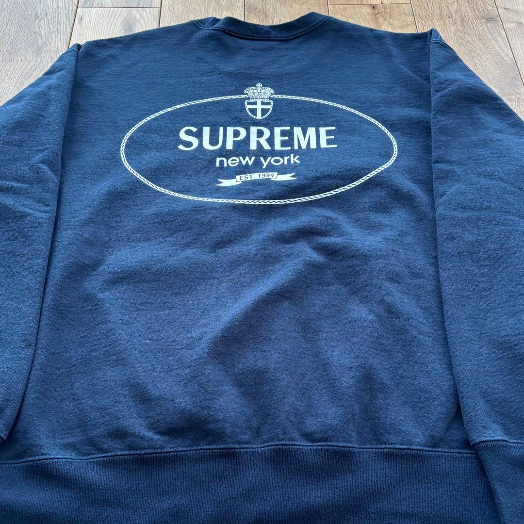 【極希少】Supreme Crest Crewneck ネイビー プラダ 大人気