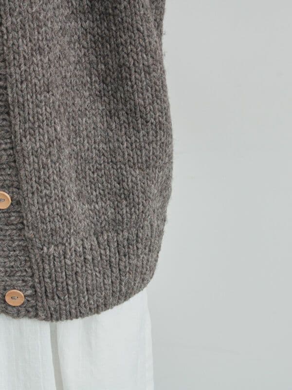 タグ付き ツハルバイサマンサモスモス ペルーニット カーディガンチャコールグレー