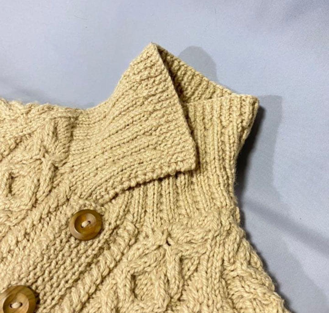 INVERALLAN 3A CARDIGAN アイボリー（ベージュ系）緑タグ
