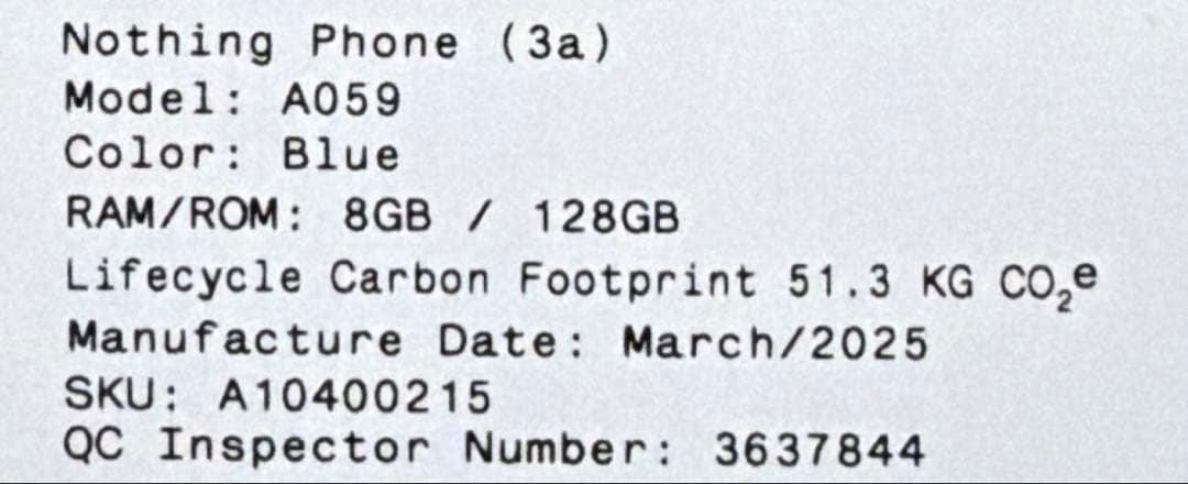 Nothing Phone (3a) ブルー