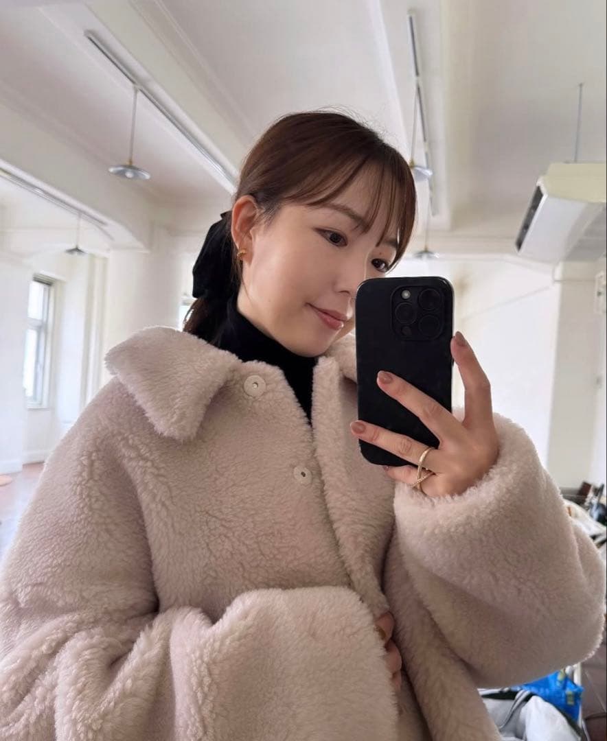 OHGA 2025 ムートンコート　ライトベージュMサイズ