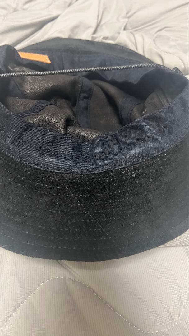 Hender Scheme　エンダースキーマ　レザーバケットハット　黒　ブラック