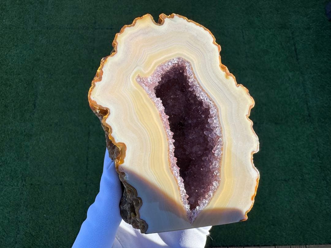 ラベンダー アメジスト アゲート 水晶 天然石 瑪瑙 鑑賞石 インテリア 置物