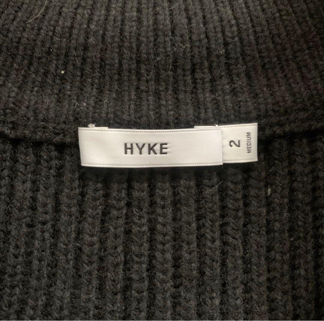 HYKE RIBBED KNIT WOOL VEST ベスト