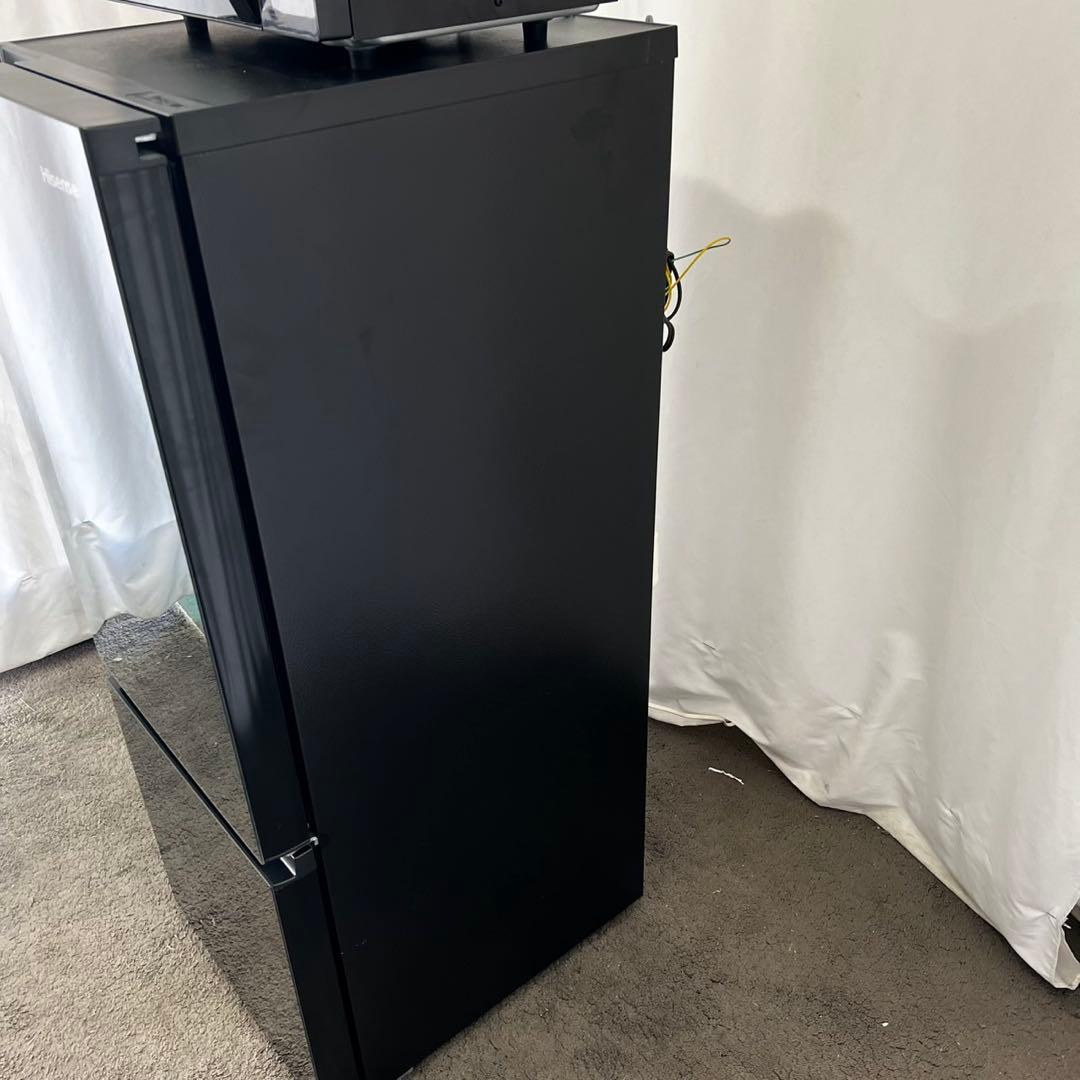 125 一人暮らし　家電セット　冷蔵庫　レンジ　黒　小型　設置無料　中古　安い