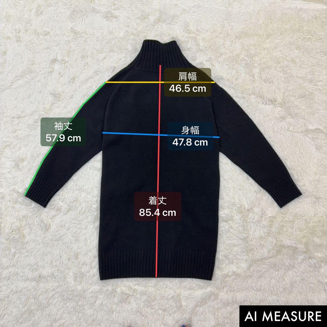 美品✨ Plageスーパーファインウールカシミヤハイネックミニワンピース