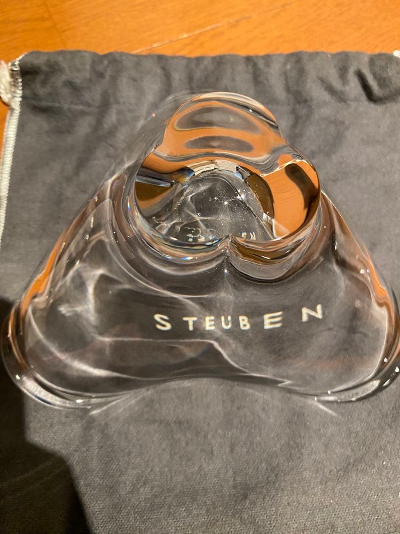 STEUBEN クリスタル　ペーパーウェイト　入れ物　セット