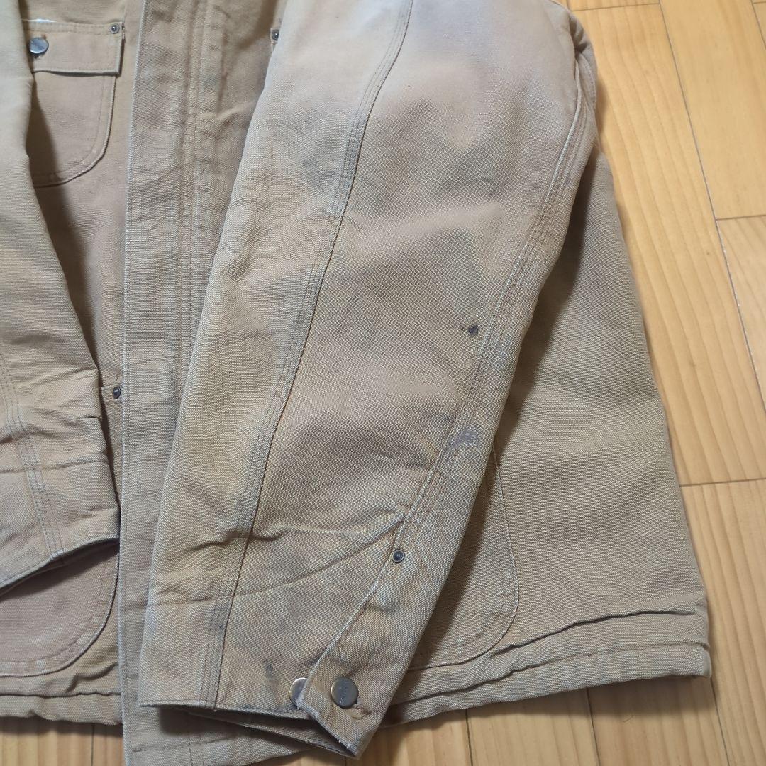 80sCarharttミシガンチョアコート　STUSSY元ネタ　ジップ仕様