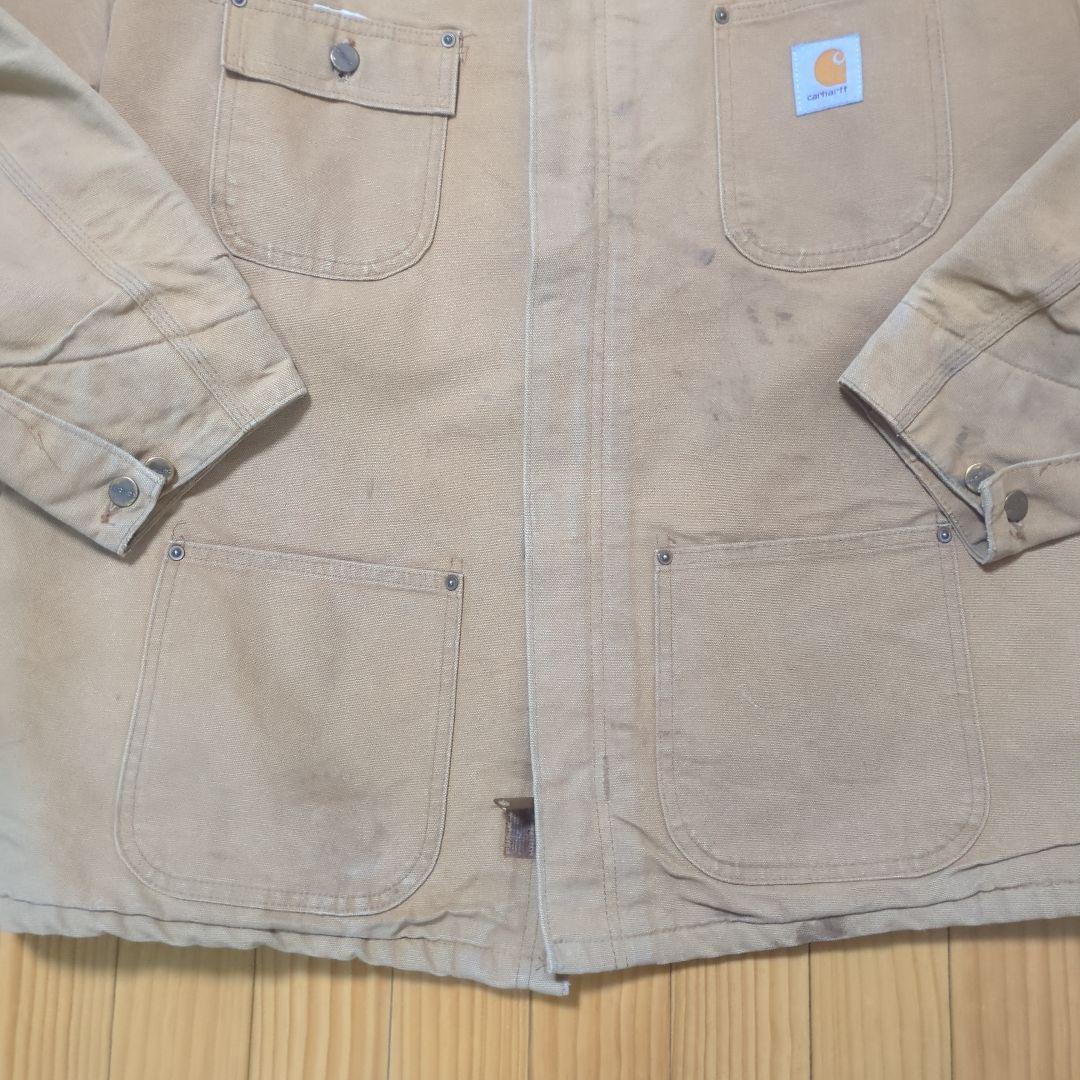 80sCarharttミシガンチョアコート　STUSSY元ネタ　ジップ仕様