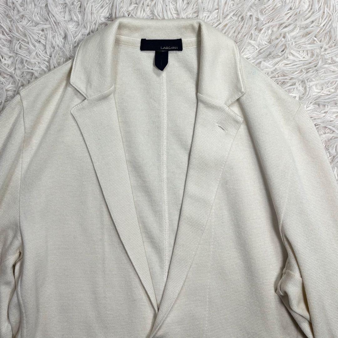 美品　LARDINI ラルディーニ コットンニットジャケット　イタリア製　M