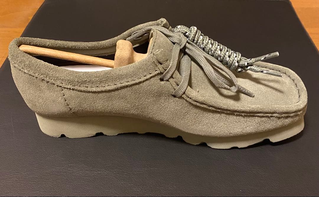 靴 CLARKS Wallabee.GTX Khaki/Green Suede