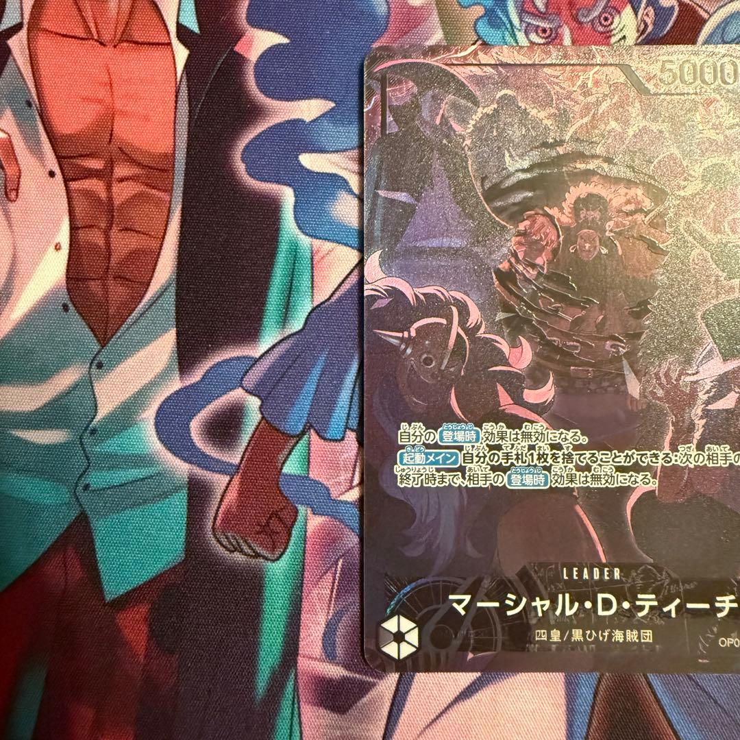 ONE PIECEマーシャルDティーチリーダーカード2ndANNIVERSARY