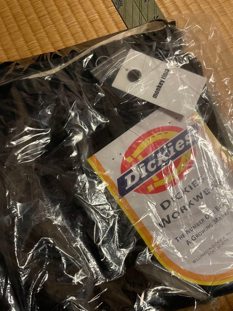 Dickies x monkey time ストライプバギーパンツ　ブラック