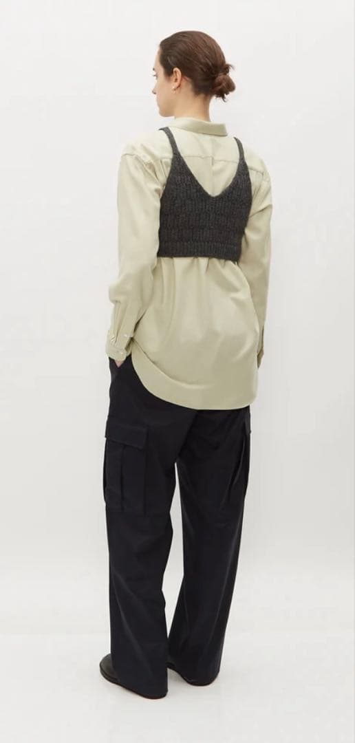 トップス AURALEE CORD RIB KNIT CAMISOLE