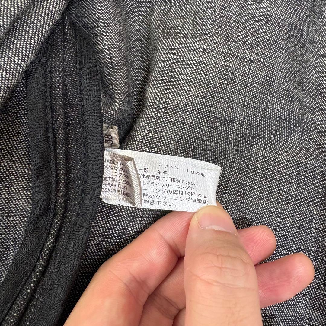 ボッテガヴェネタ クロップド デニムジャケット ブラック コットン 4way