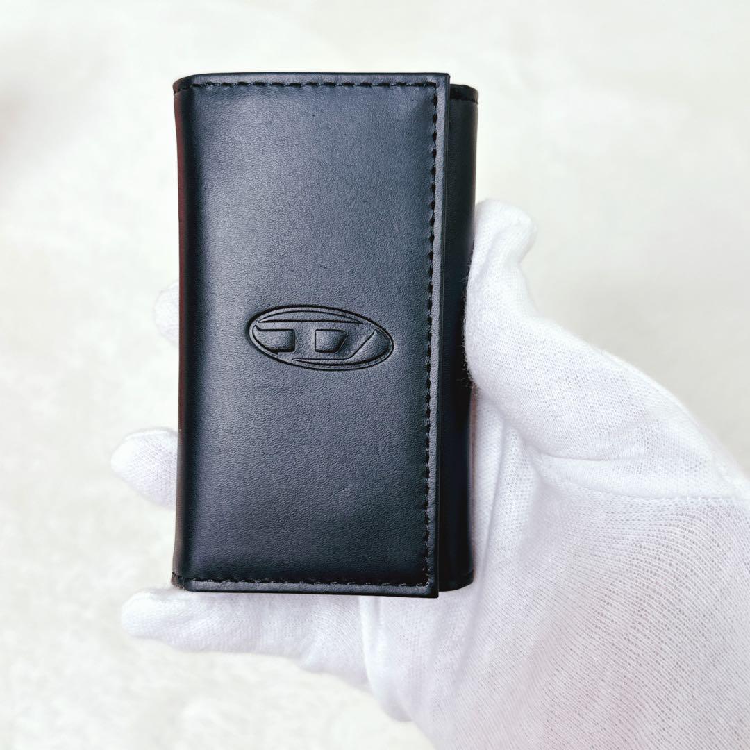 【DIESEL】ディーゼル レザー キーケース ブラック 6連 牛革 Dロゴ 箱