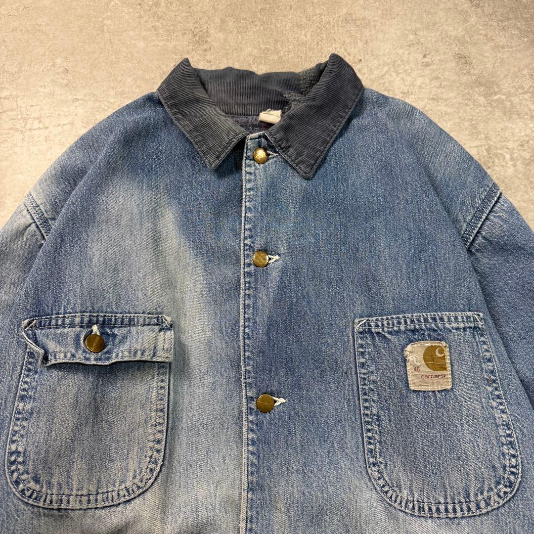 超希少60s■カーハート【L】チョアコート カバーオール デニム ヴィンテージ