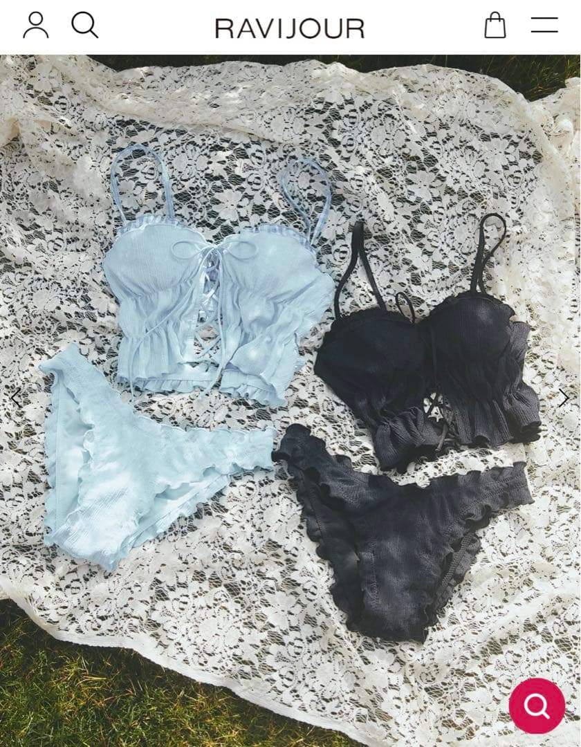 RAVIJOUR コルセットビキニ（黒）