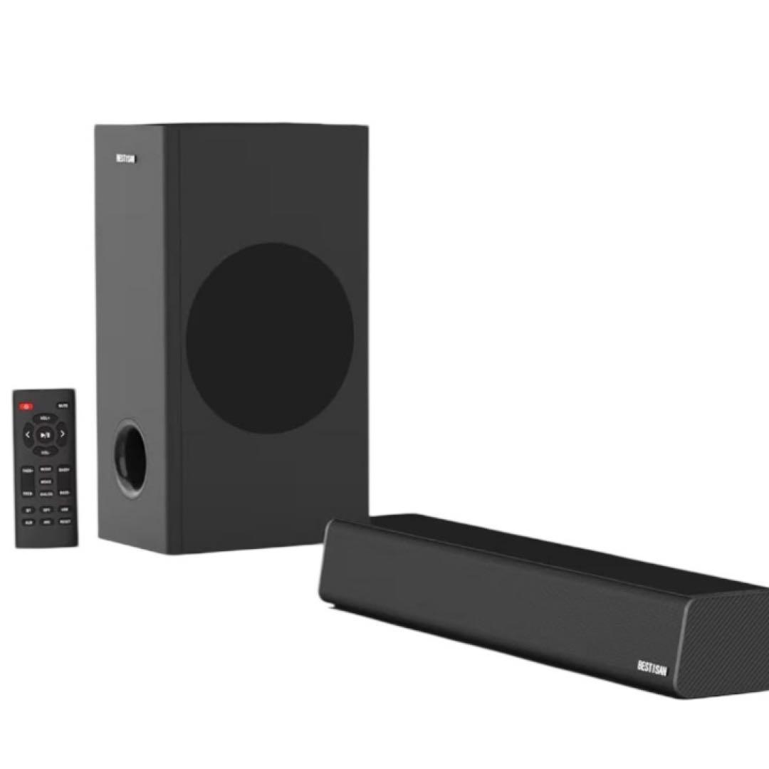 BESTISAN 2.1ch サウンドバー テレビ用 スピーカー
