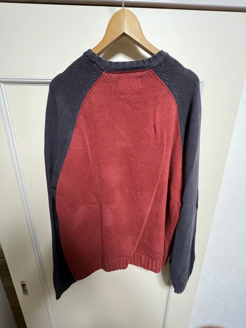 トップス STUSSY COLORBLOCKED RAGLAN KNIT CREW L