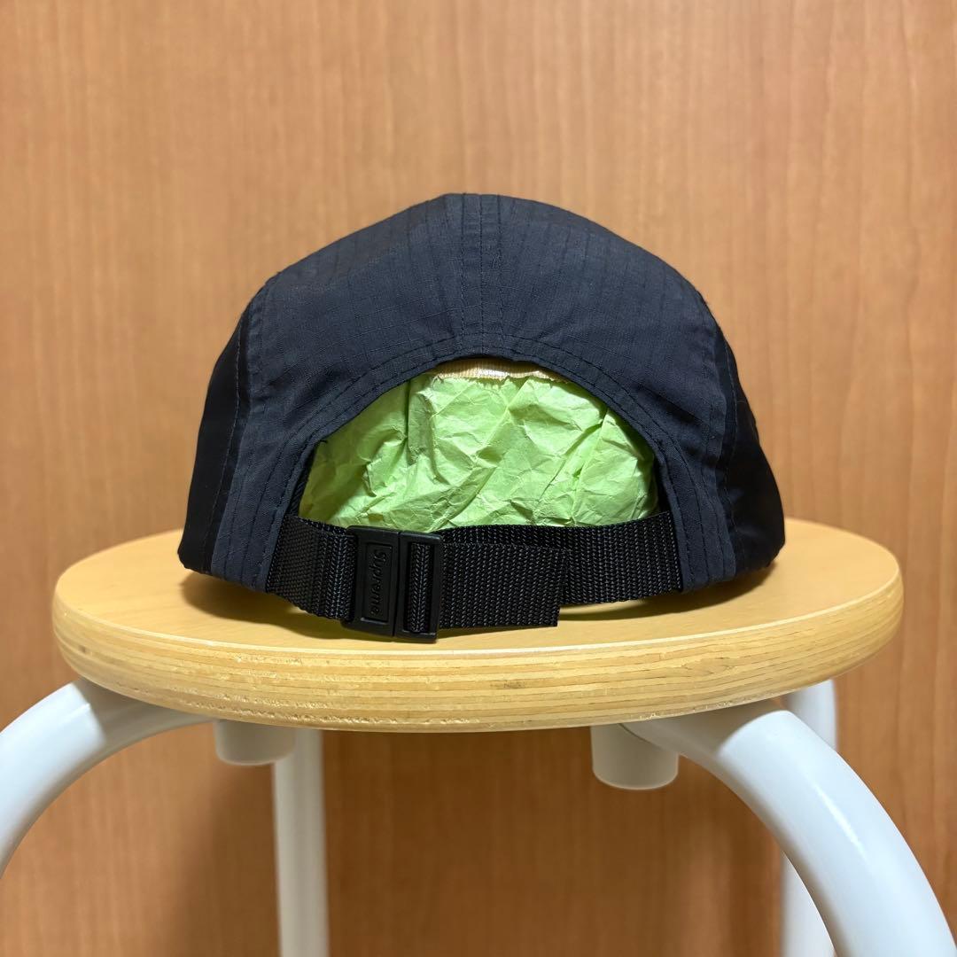 シュプリーム　格子柄　チェック柄　ジェットキャップ　キャンプキャップ　ブラック