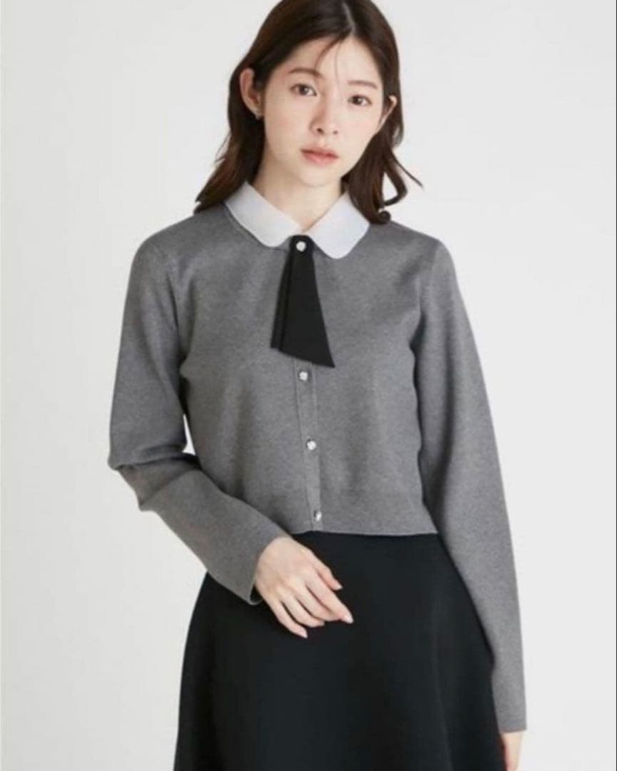 新品未使用★セルフォード デタッチャブル総針カーディガン