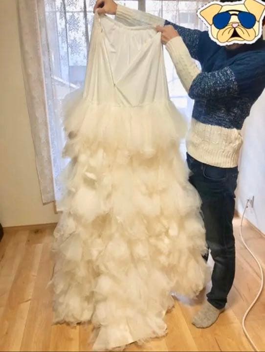 ウェディングドレス 2way プリンセスライン yns ミニドレス