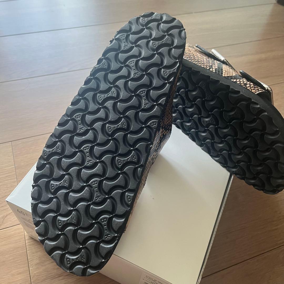 試着のみ Birkenstock 1774 アリゾナ パイソンベルトサンダル