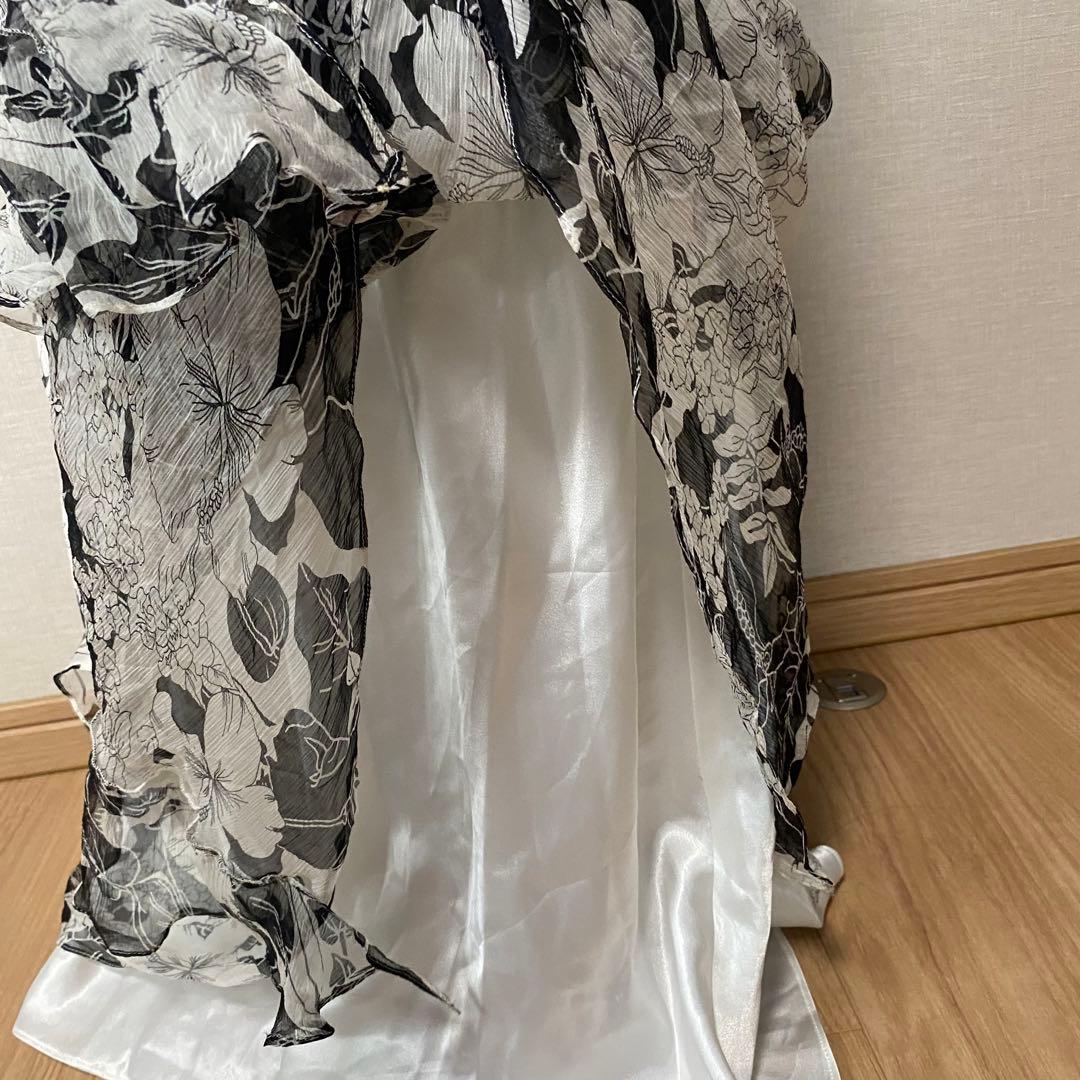 最高級 シルク 100% ジュネビビアン ロングドレス 花柄 マーメイド 演奏会