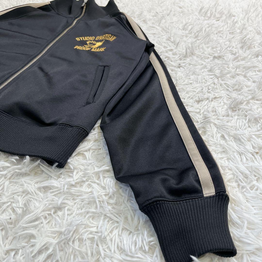 【美品】スタジオ　タルチザン　トラックジャケット　ナイロン　刺繍　ゴールド　S
