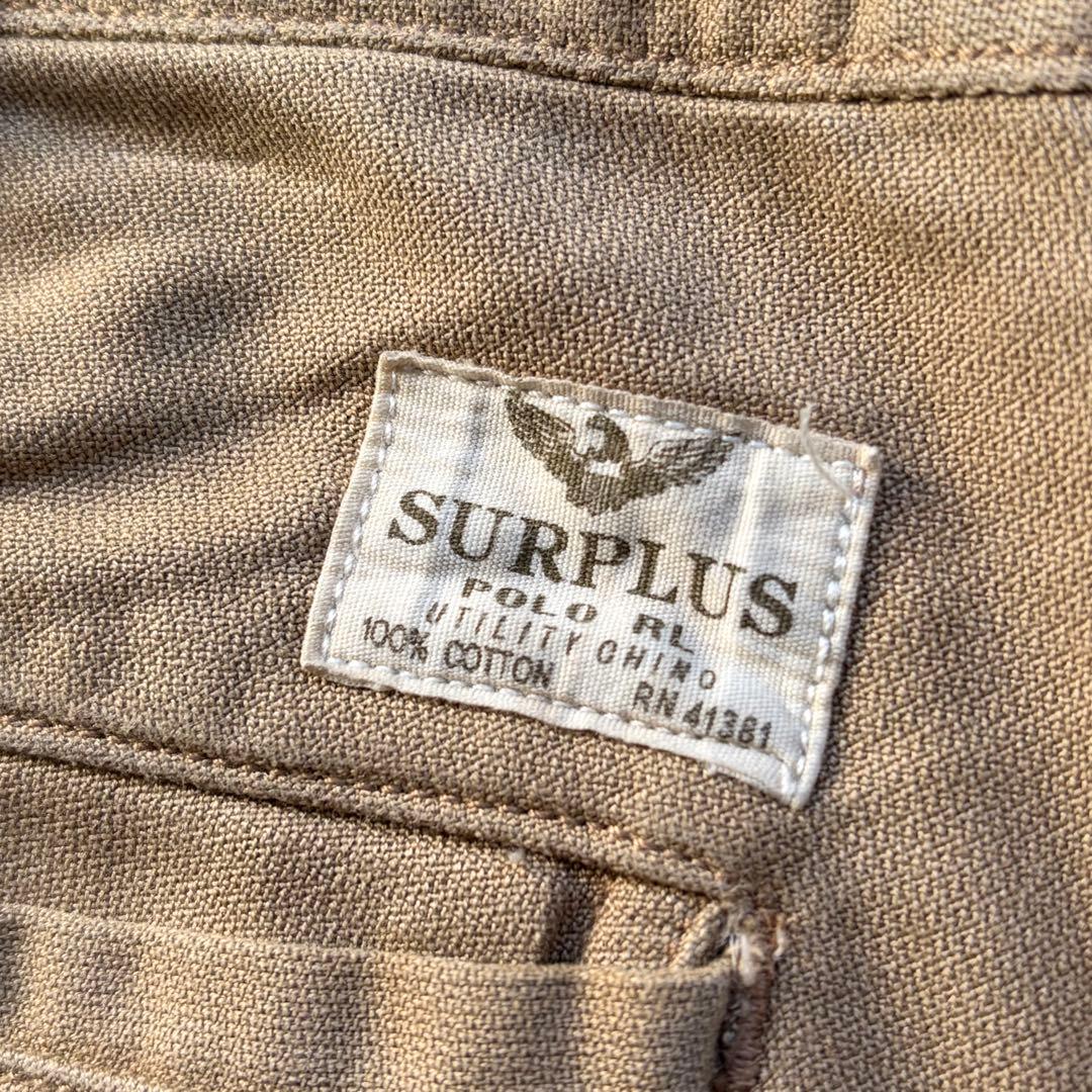 【美品】ポロラルフローレン カーゴパンツ SURPLUS パッチ ベージュ 現行