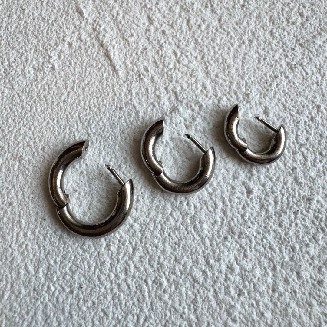 BALENCIAGA バレンシアガ sharp ピアス 3点セット シルバー