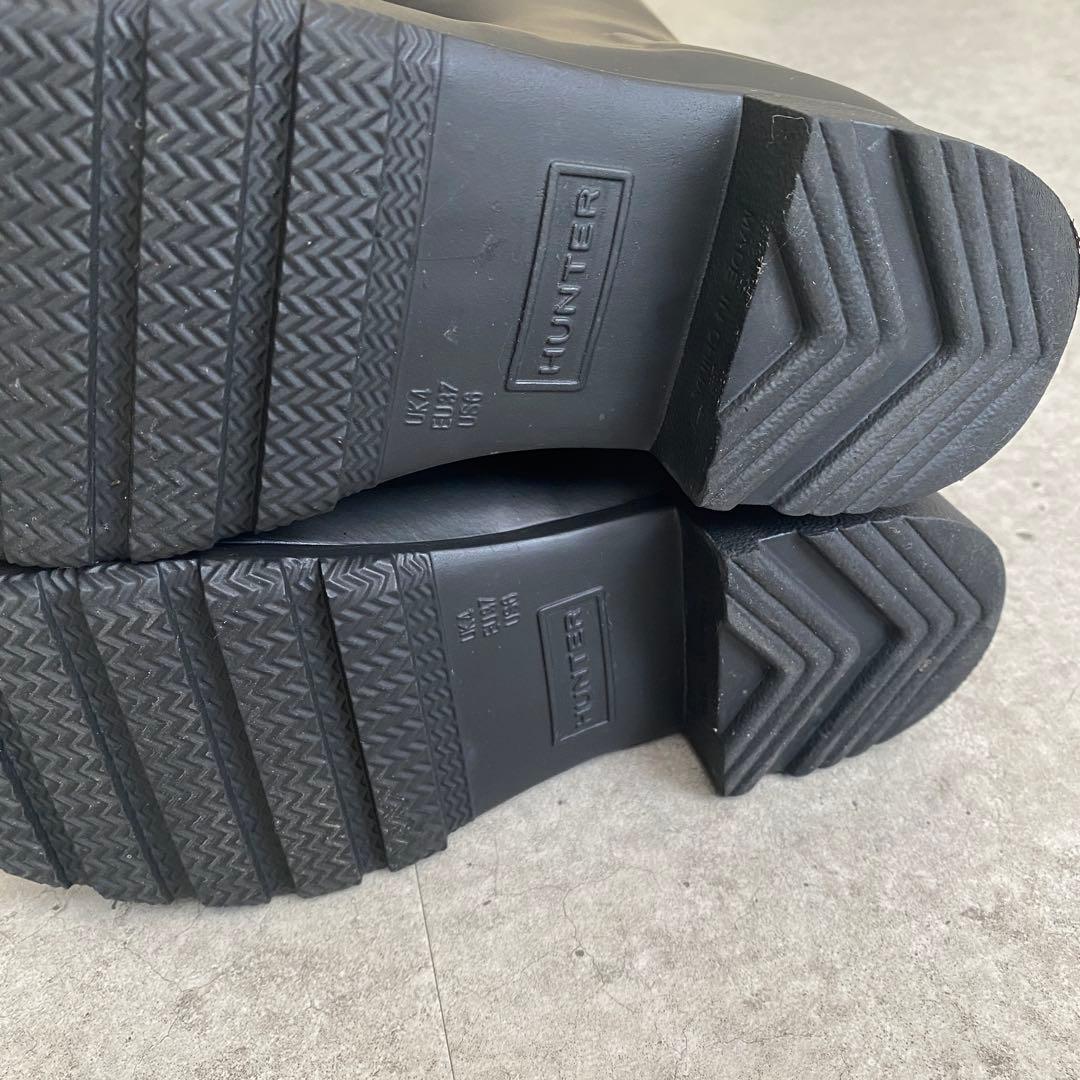 【未使用級✨】 HUNTER レインブーツ レディース ブラック 23cm