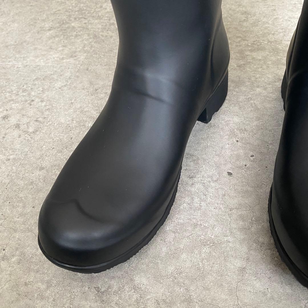 【未使用級✨】 HUNTER レインブーツ レディース ブラック 23cm