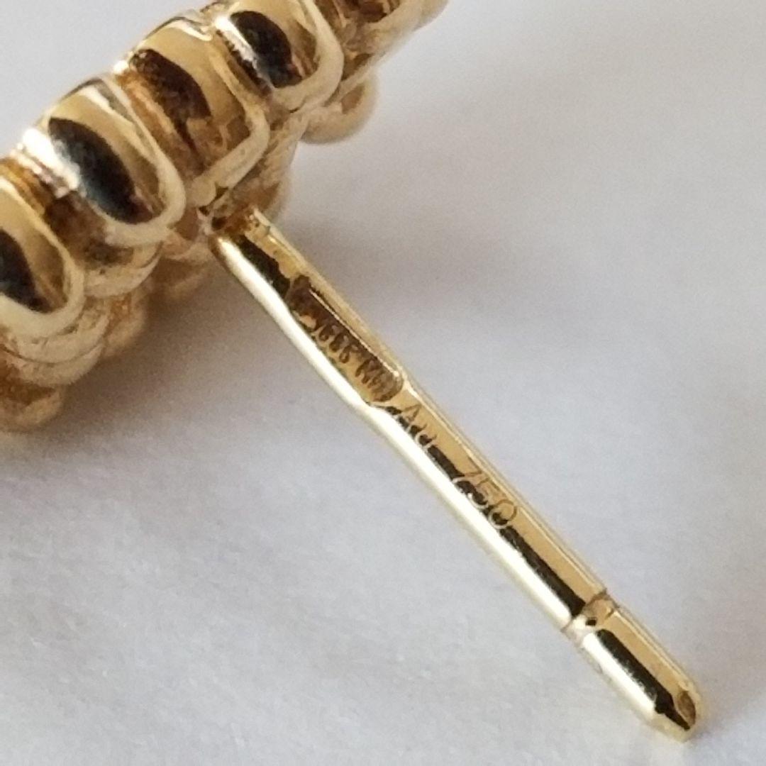 【片耳】18金 GUCCI ダブルG イエローゴールドスタッドピアス